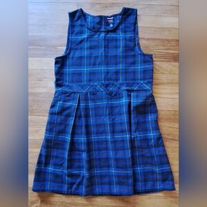 French Toast Girls Plaid Round Neck Jumper Dress 16 1/2 Plus